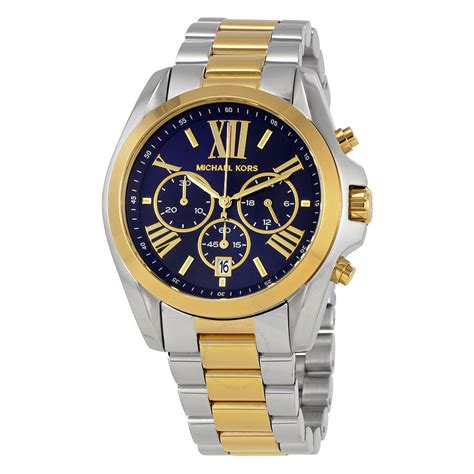 michael kors women's two tone watches|Michael Kors oversized bradshaw watch.